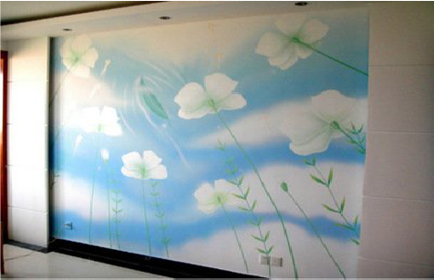  宜黄画墙绘怎么画好白云的蓬松感？