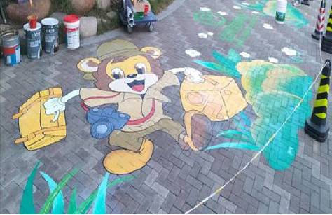 宜黄夏季画地面彩绘会遇到的问题