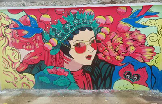  宜黄墙体彩绘-网红墙