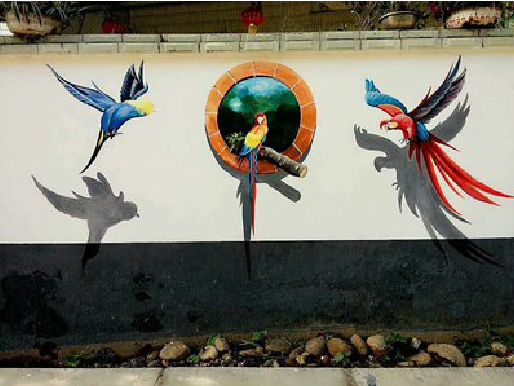  宜黄视觉错位-3D墙绘设计