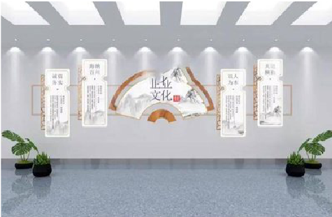  宜黄企业文化墙设计的核心要素。